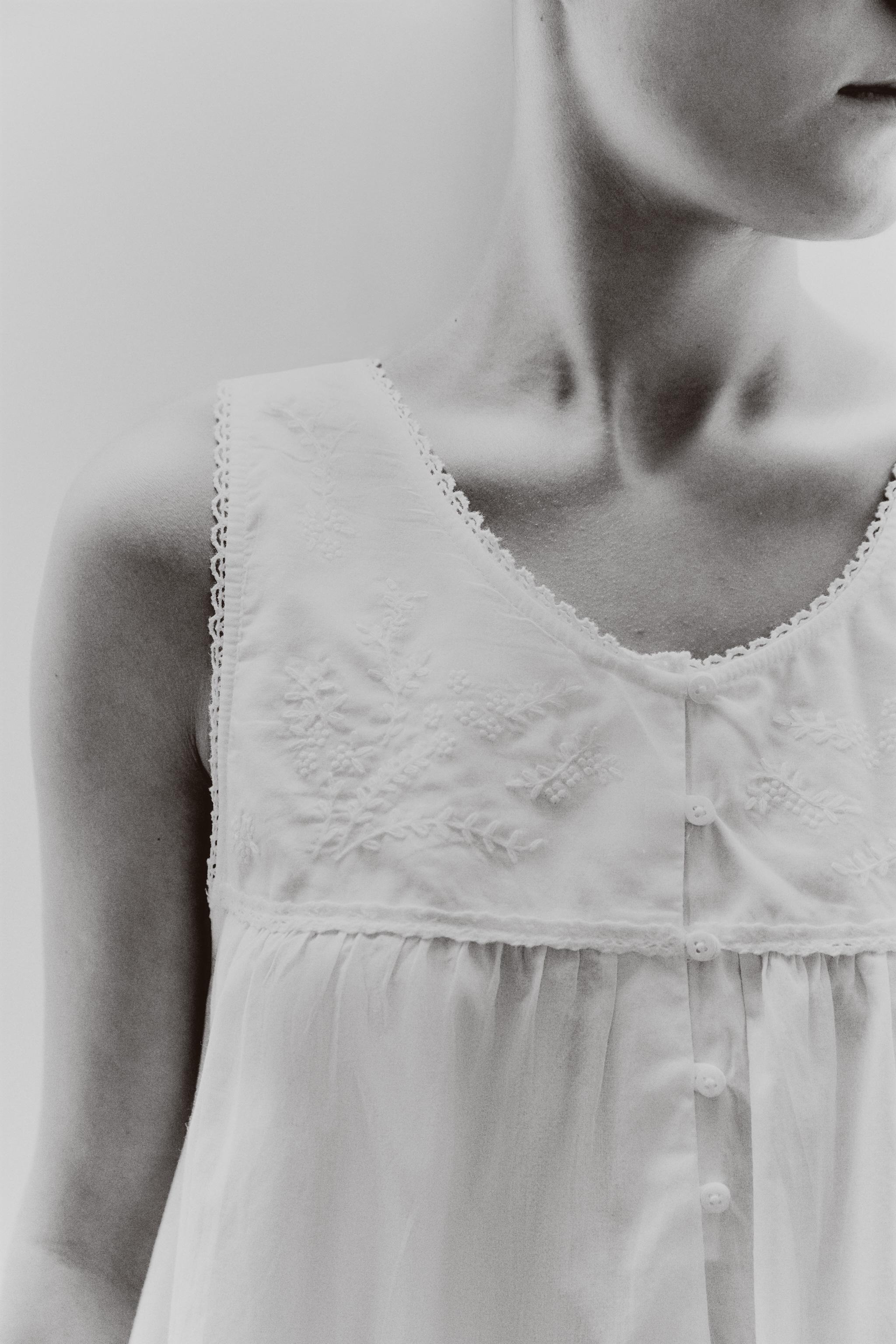 CHEMISE DE NUIT COTON BRODÉE